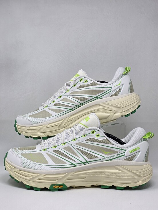 HOKA Mafate Speed 2 White/Fresh Cut Grass Men\'s Size 13 Trail Running Shoes New main image 7